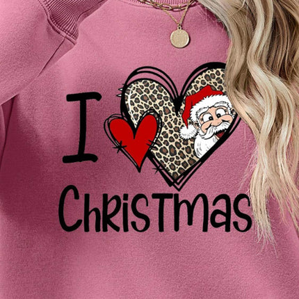CHRISTMAS Graphic Round Neck Sweatshirt - MimiStylez