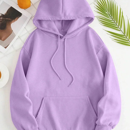 Drawstring Dropped Shoulder Hoodie - MimiStylez