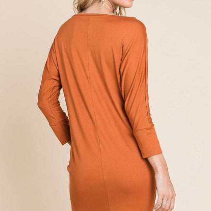 Culture Code Full Size Dolman Sleeve Mini Dress - MimiStylez