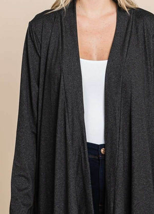 Culture Code Open Front Longline Cover Up with Pockets - MimiStylez