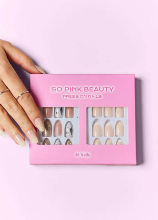 SO PINK BEAUTY Press On Nails 2 Packs - MimiStylez
