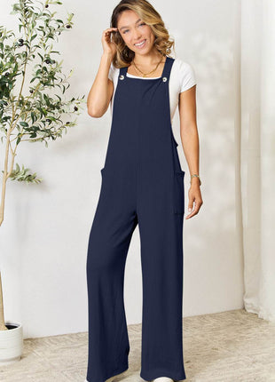 Double Take Full Size Wide Strap Overall with Pockets - MimiStylez