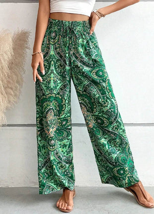 Printed Wide Leg Pants - MimiStylez