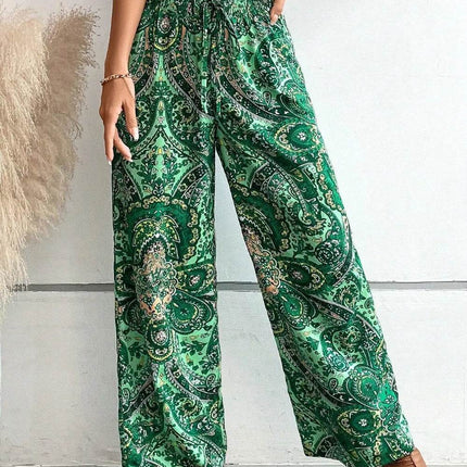 Printed Wide Leg Pants - MimiStylez