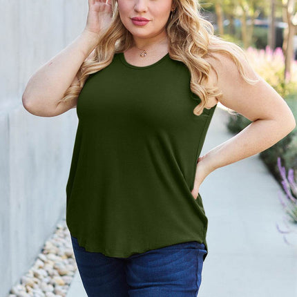 Basic Bae Full Size Round Neck Tank - MimiStylez
