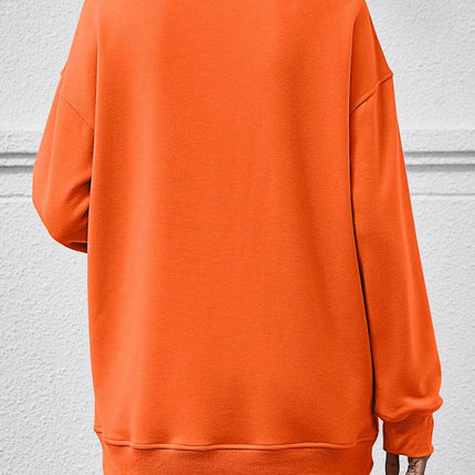 Round Neck Long Sleeve Sweatshirt - MimiStylez