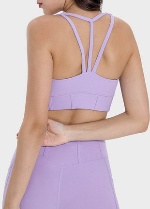 Square Neck Wide Strap Active Tank - MimiStylez