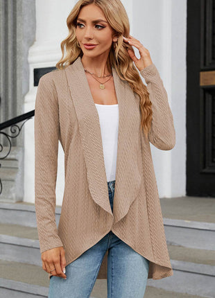 Open Front Long Sleeve Cardigan - MimiStylez