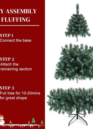 6FT Snow Tipped Christmas Tree With 812 Branches