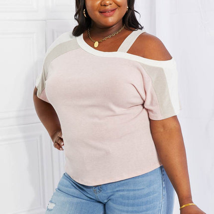 Andree by Unit Full Size Something Simple Cold Shoulder Tee - MimiStylez