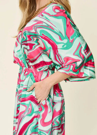 Double Take Full Size Half Sleeve Wide Leg Jumpsuit - MimiStylez