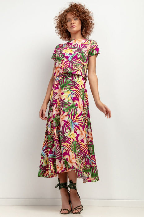 Flowy Patterned Viscose Maxi Skirt - MimiStylez