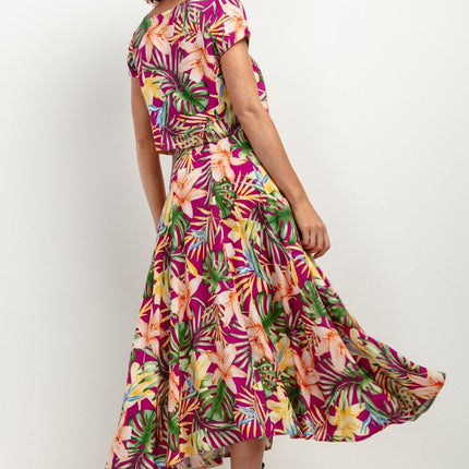 Flowy Patterned Viscose Maxi Skirt - MimiStylez