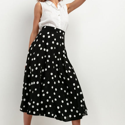 Flowy Patterned Viscose Maxi Skirt - MimiStylez