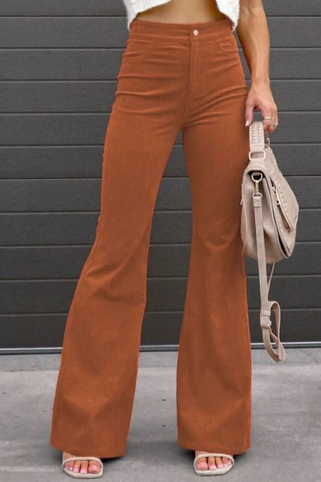 Full Size Hight Waist Bootcut Pants Plus Size - MimiStylez