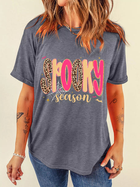 Full Size Spooky Season Halloween Graphic T-Shirt Plus Size - MimiStylez