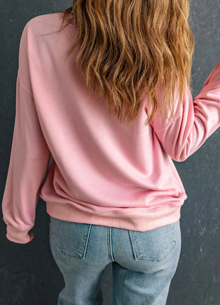 Ghost & Bow Round Neck Long Sleeve Sweatshirt - MimiStylez