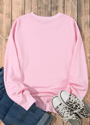 Ghost & Bow Round Neck Long Sleeve Sweatshirt - MimiStylez