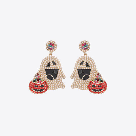 Ghost Rhinestone Alloy Earrings - MimiStylez