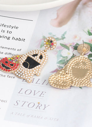 Ghost Rhinestone Alloy Earrings - MimiStylez