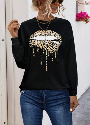 Graphic Round Neck Dropped Shoulder T-Shirt - MimiStylez