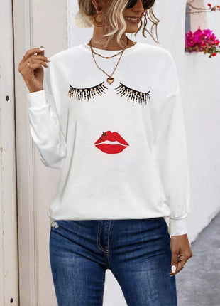 Graphic Round Neck Dropped Shoulder T-Shirt - MimiStylez