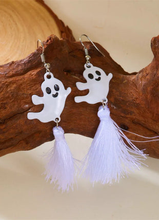 Halloween Ghost and Pumpkin Dangle Earrings - MimiStylez