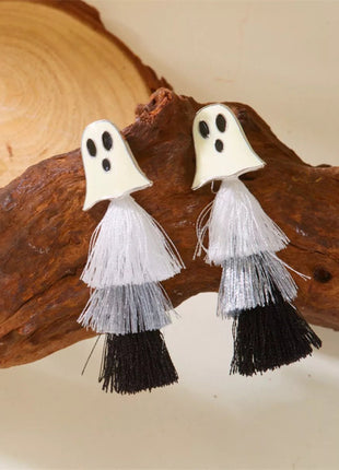 Halloween Ghost and Pumpkin Dangle Earrings - MimiStylez