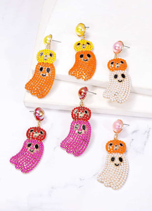 Halloween Ghost Shape Dangle Earrings - MimiStylez