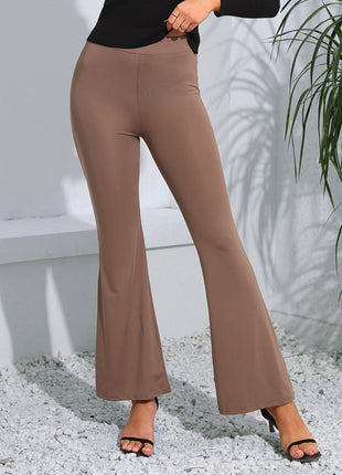 High Waist Long Flare Pants - MimiStylez