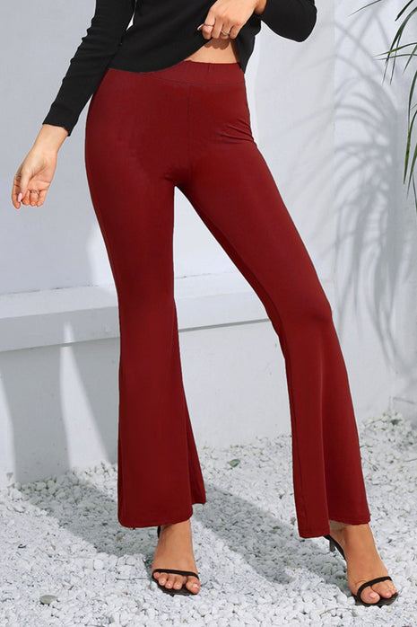 High Waist Long Flare Pants - MimiStylez