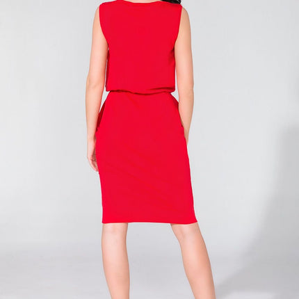 Knit Dress with Seam Pockets & Raw Hem Details - MimiStylez