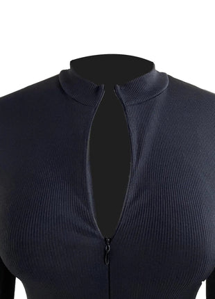 Long Sleeve Bodycon Jumpsuit - MimiStylez