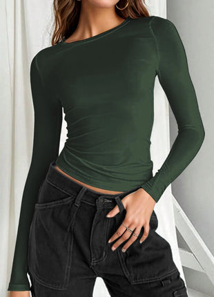 Long Sleeve Cropped T-Shirt - MimiStylez