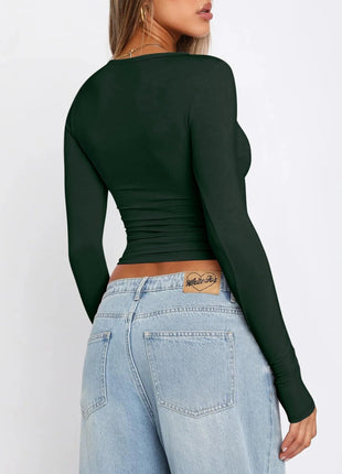Long Sleeve Cropped T-Shirt - MimiStylez