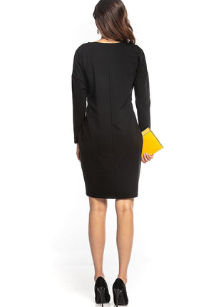 Loose Cotton Knit Midi Dress with Kimono Top & Sewn - In Tie Belt - MimiStylez
