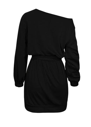 One Shoulder Tie Waist Dress - MimiStylez