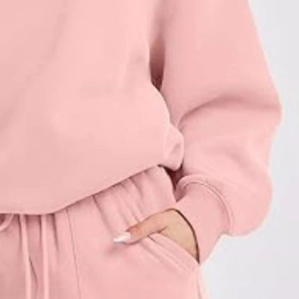 Round Neck Dropped Shoulder Top and Drawstring Shorts Set - MimiStylez