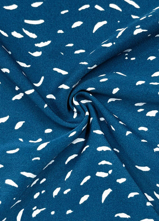 Ruffled Printed Tie Neck Long Sleeve Blouse - MimiStylez