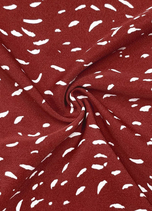 Ruffled Printed Tie Neck Long Sleeve Blouse - MimiStylez