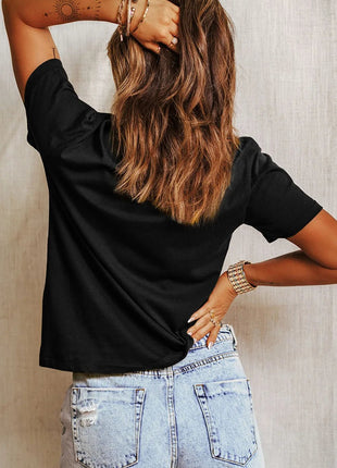 Sequin Pumpkin Round Neck Short Sleeve T-Shirt - MimiStylez