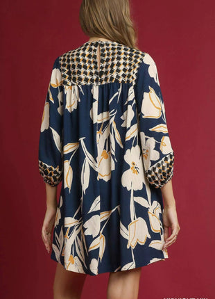 Umgee Floral High - Low Babydoll Dress - MimiStylez