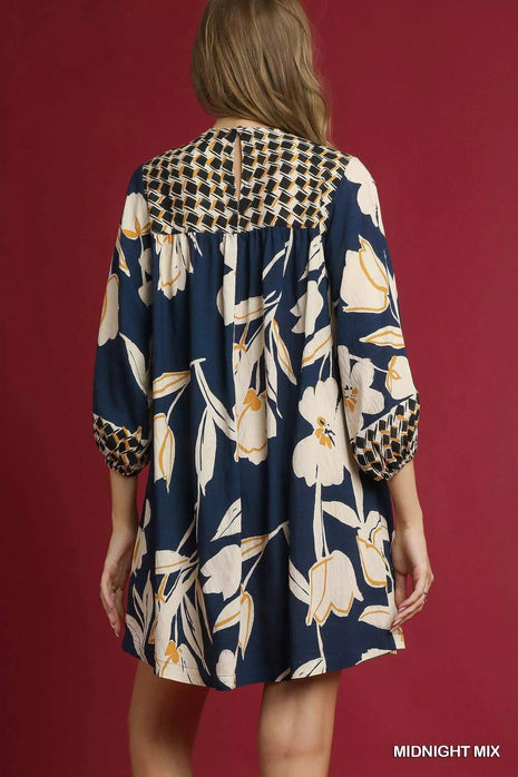 Umgee Floral High - Low Babydoll Dress - MimiStylez