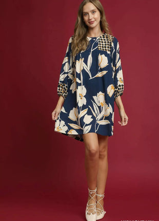 Umgee Floral High - Low Babydoll Dress - MimiStylez