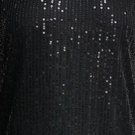 V - Neck Sequin Cap Sleeve Top - MimiStylez