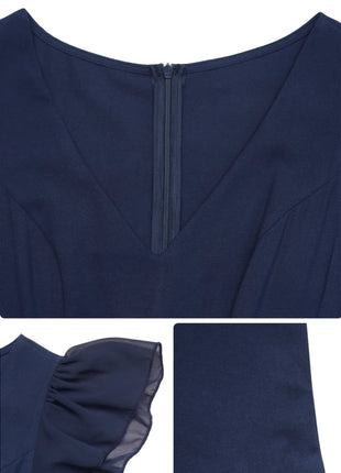 V - Neck Wide Leg Jumpsuit - MimiStylez