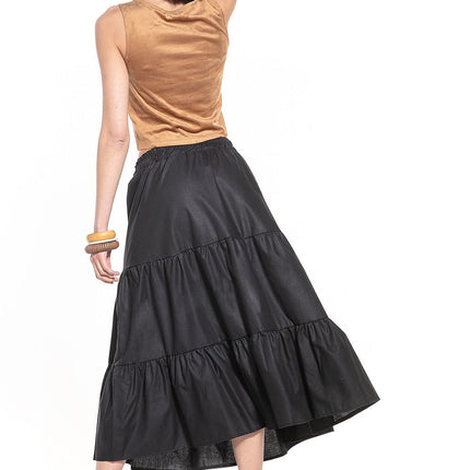 Women’s Cotton Skirt with Elastic Waistband - MimiStylez