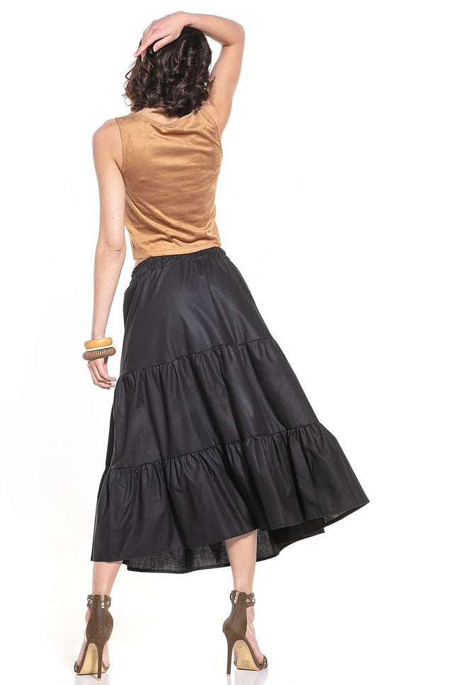 Women’s Cotton Skirt with Elastic Waistband - MimiStylez