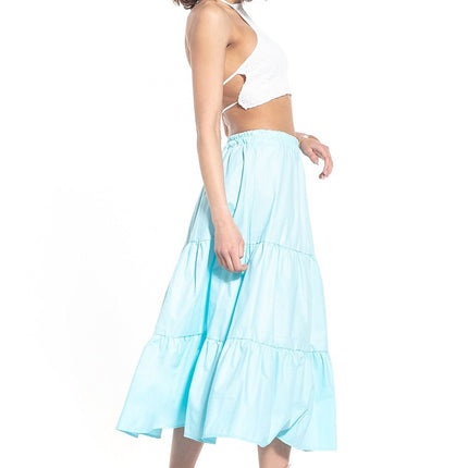 Women’s Cotton Skirt with Elastic Waistband - MimiStylez