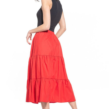 Women’s Cotton Skirt with Elastic Waistband - MimiStylez